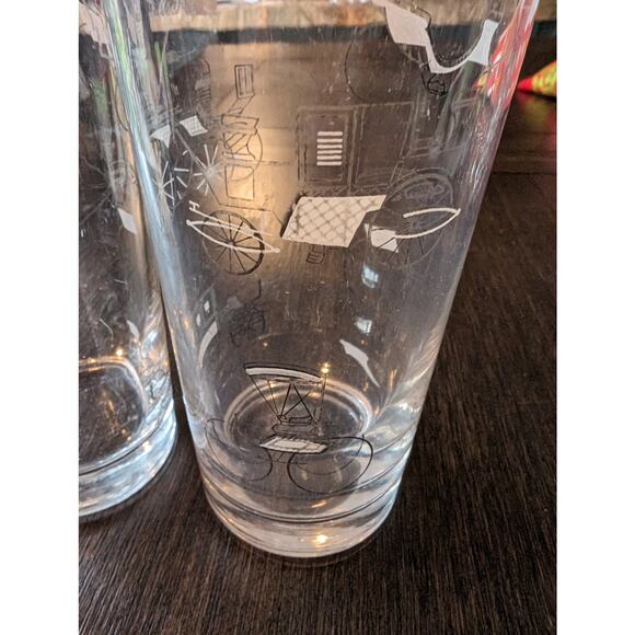 Vintage Set of 2 Old fashioned Buggy Glasses 12 Oz - Picture 1 of 8